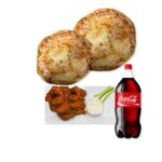 Football Combo #3 (two) Large cheese pizzas - (24) wings- 2 liter soda